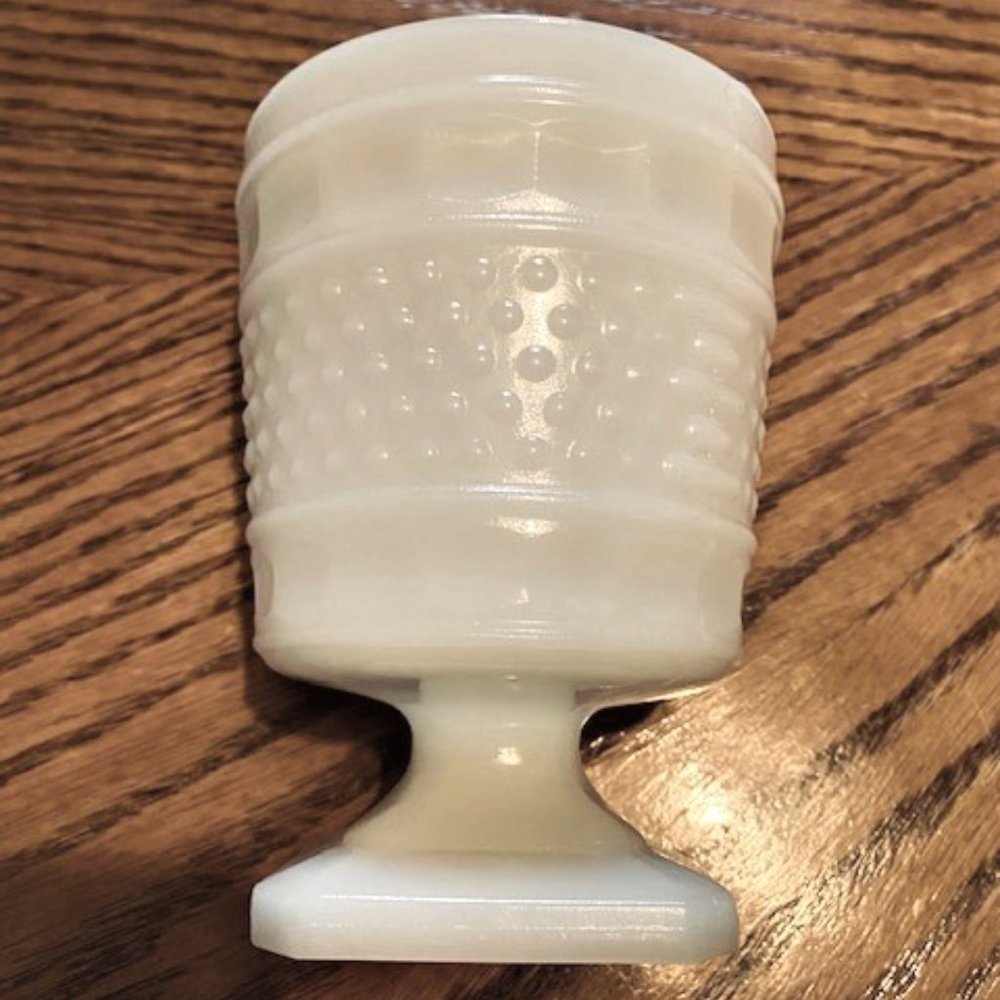 Vintage Milk Glass footed Compote /Center Piece- Circa 1960's